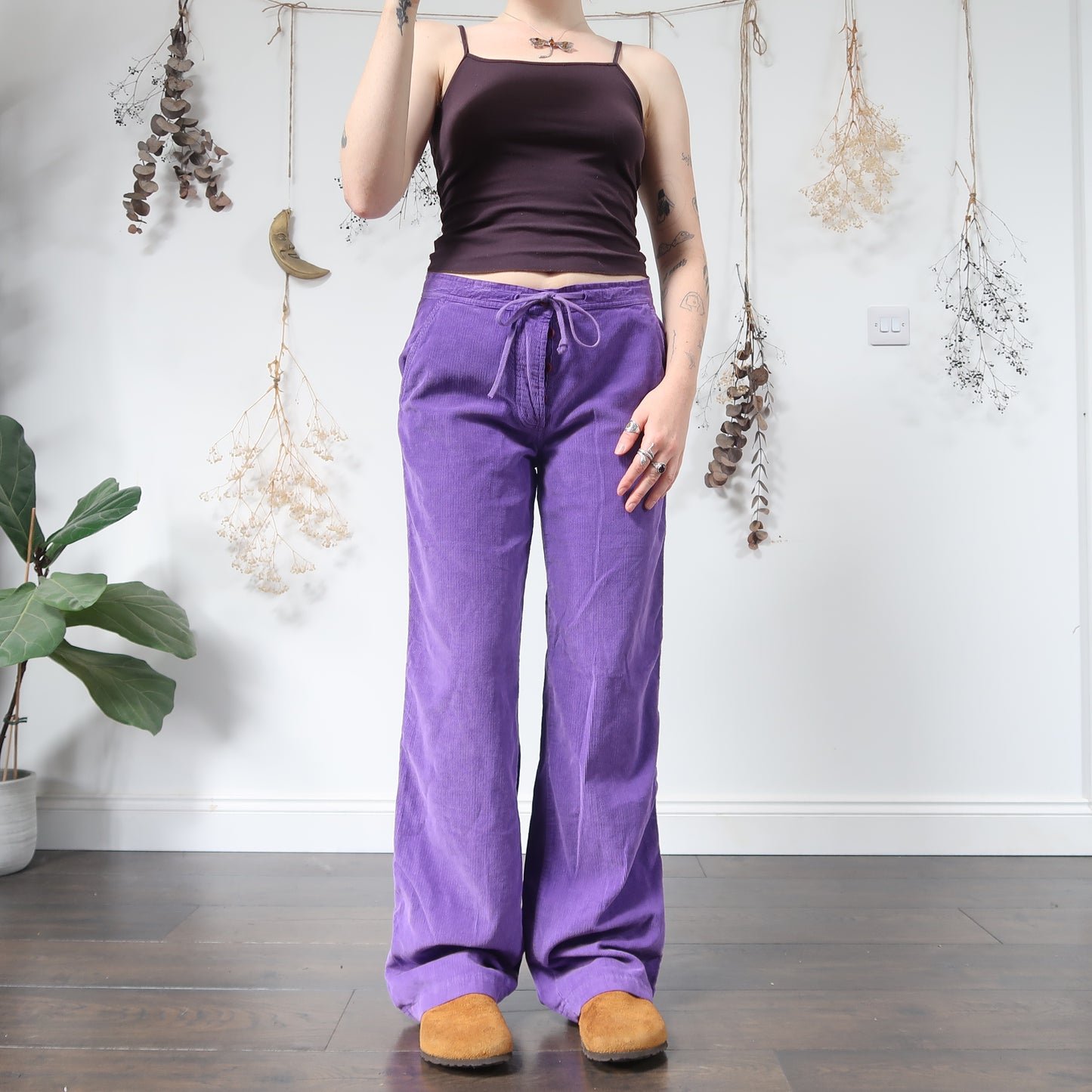 Purple cord trousers - size M