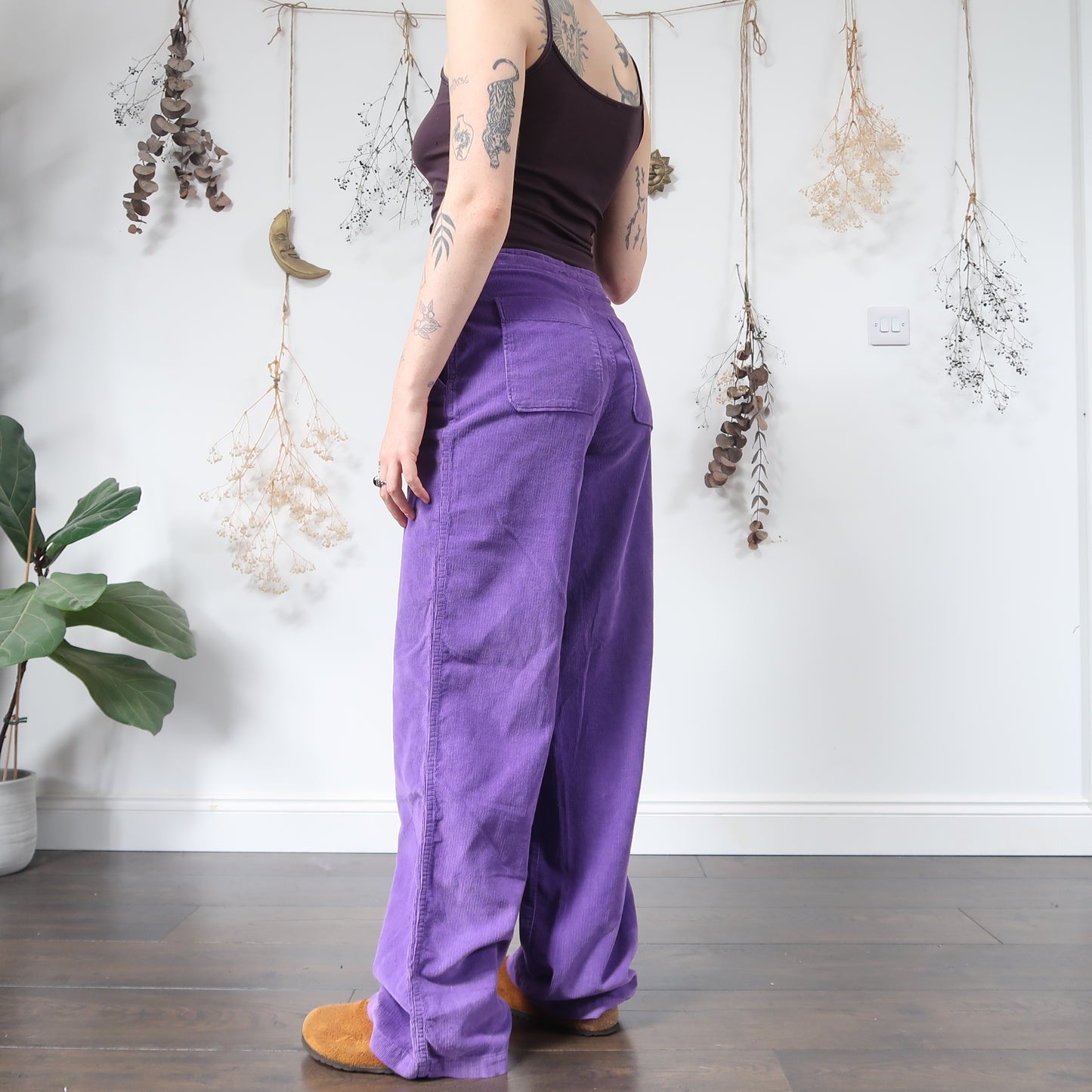 Purple cord trousers - size M