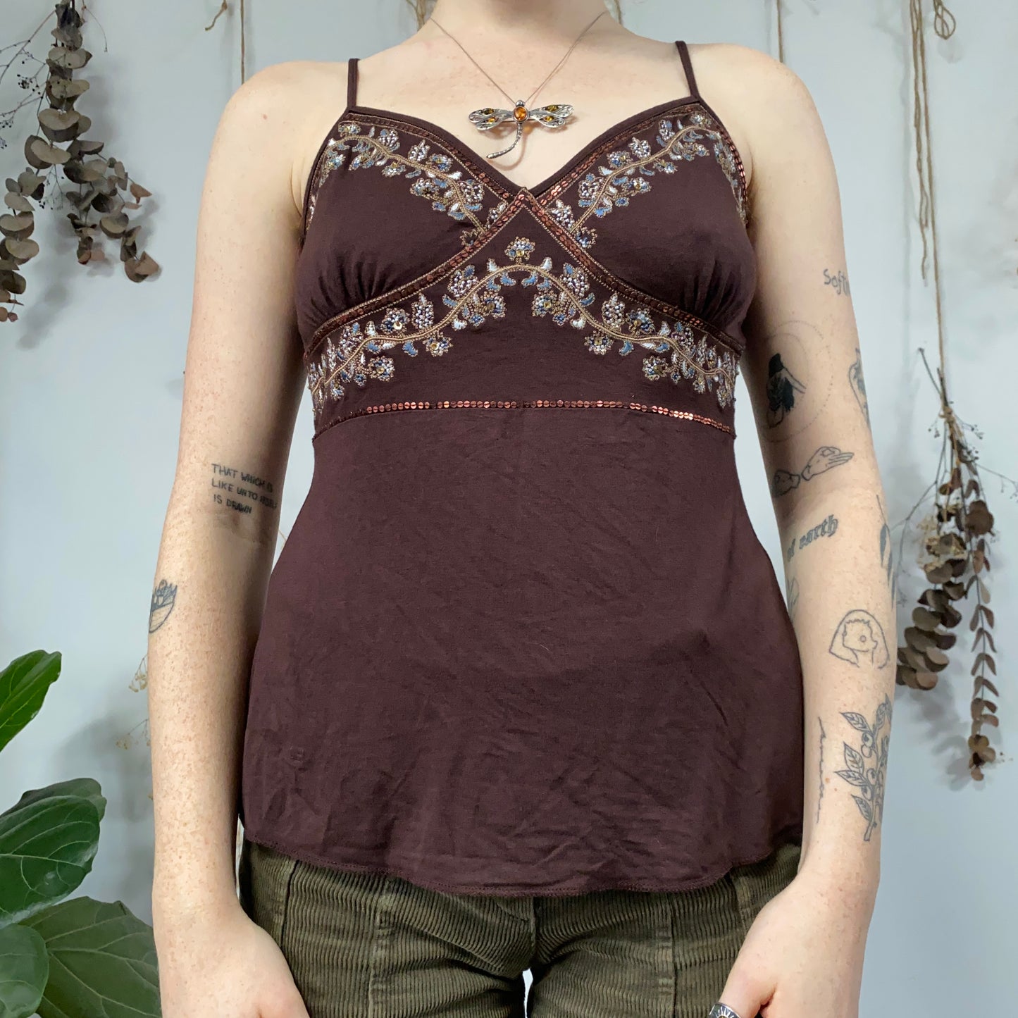 Brown cami - size M