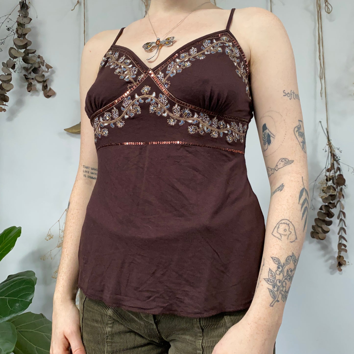 Brown cami - size M