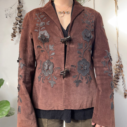 Brown suede jacket - size M/L
