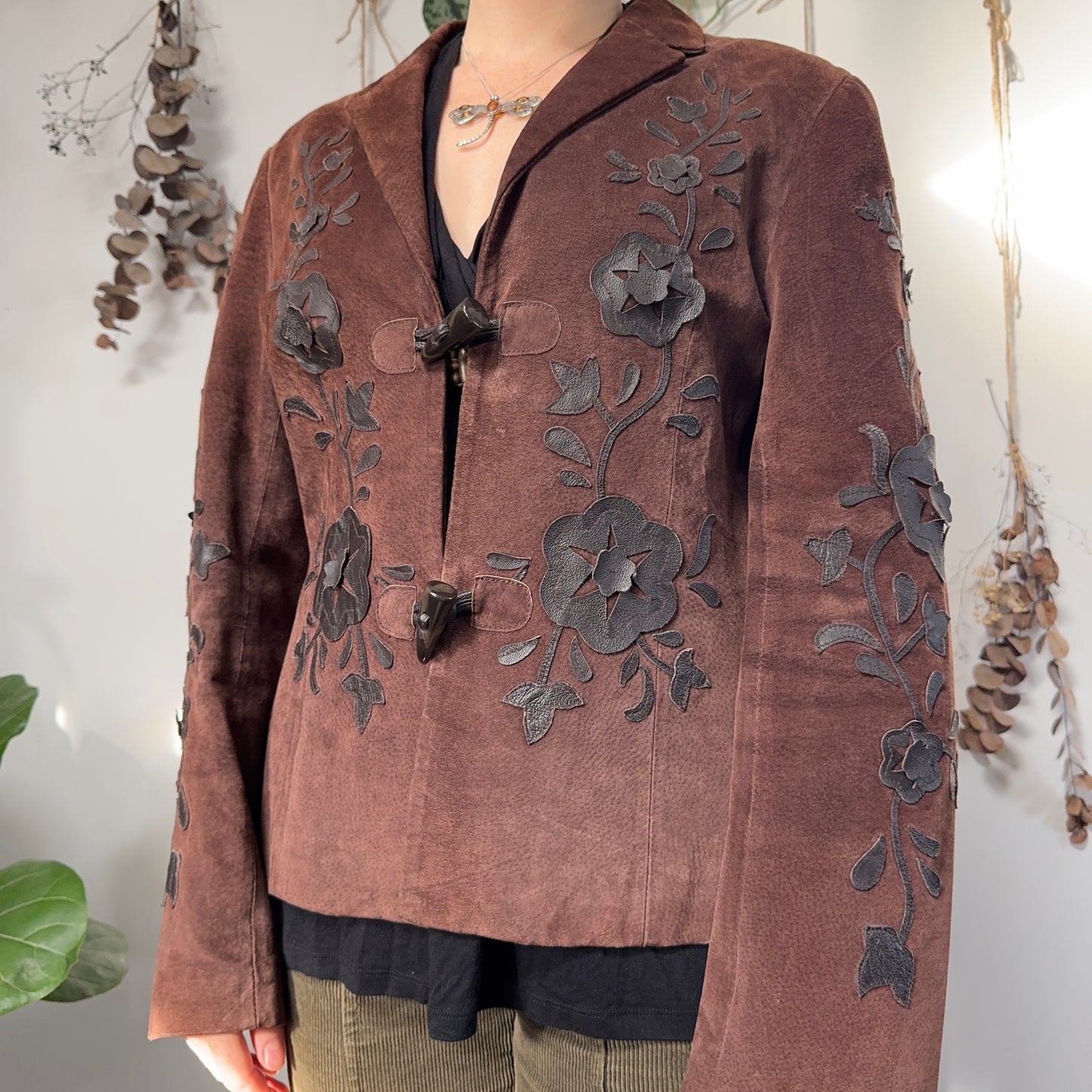 Brown suede jacket - size M/L