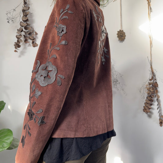 Brown suede jacket - size M/L