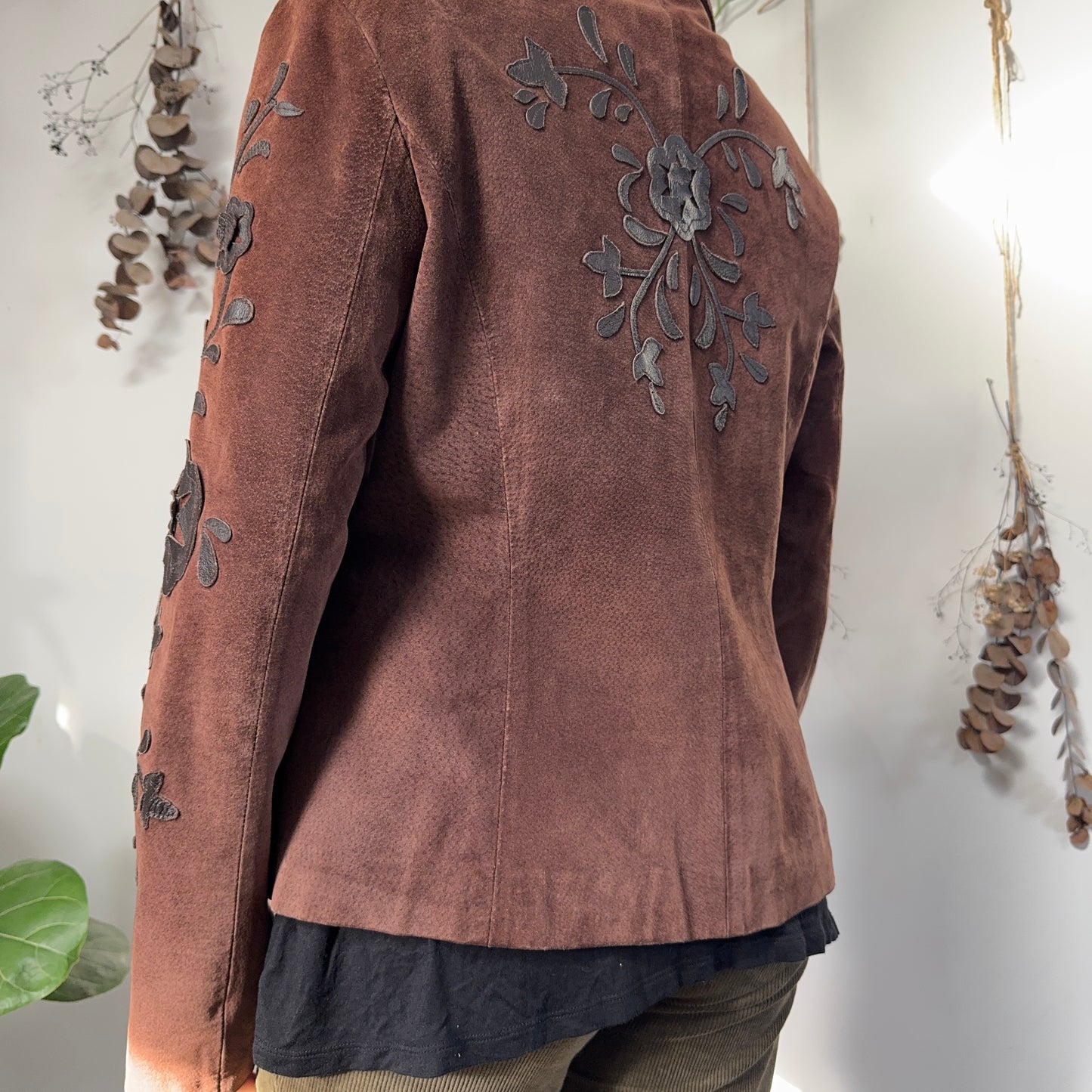 Brown suede jacket - size M/L