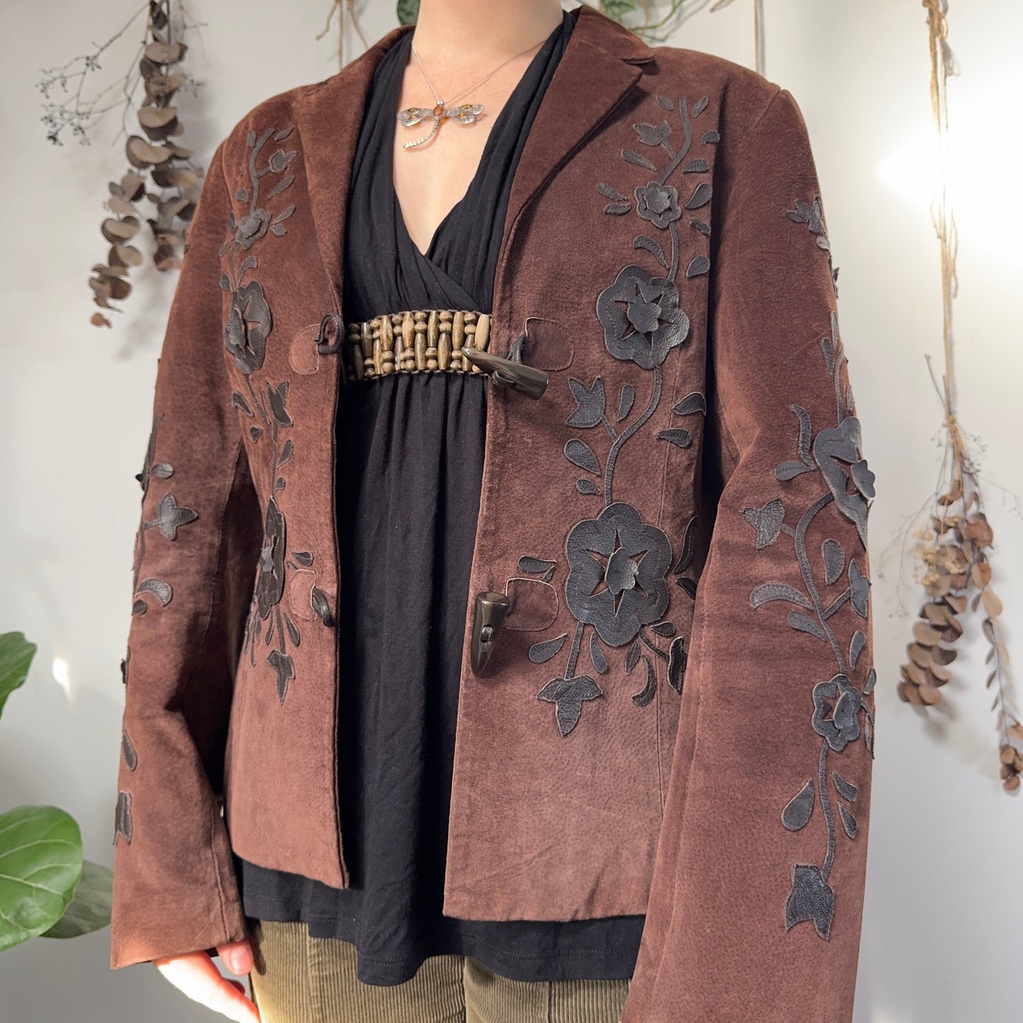 Brown suede jacket - size M/L
