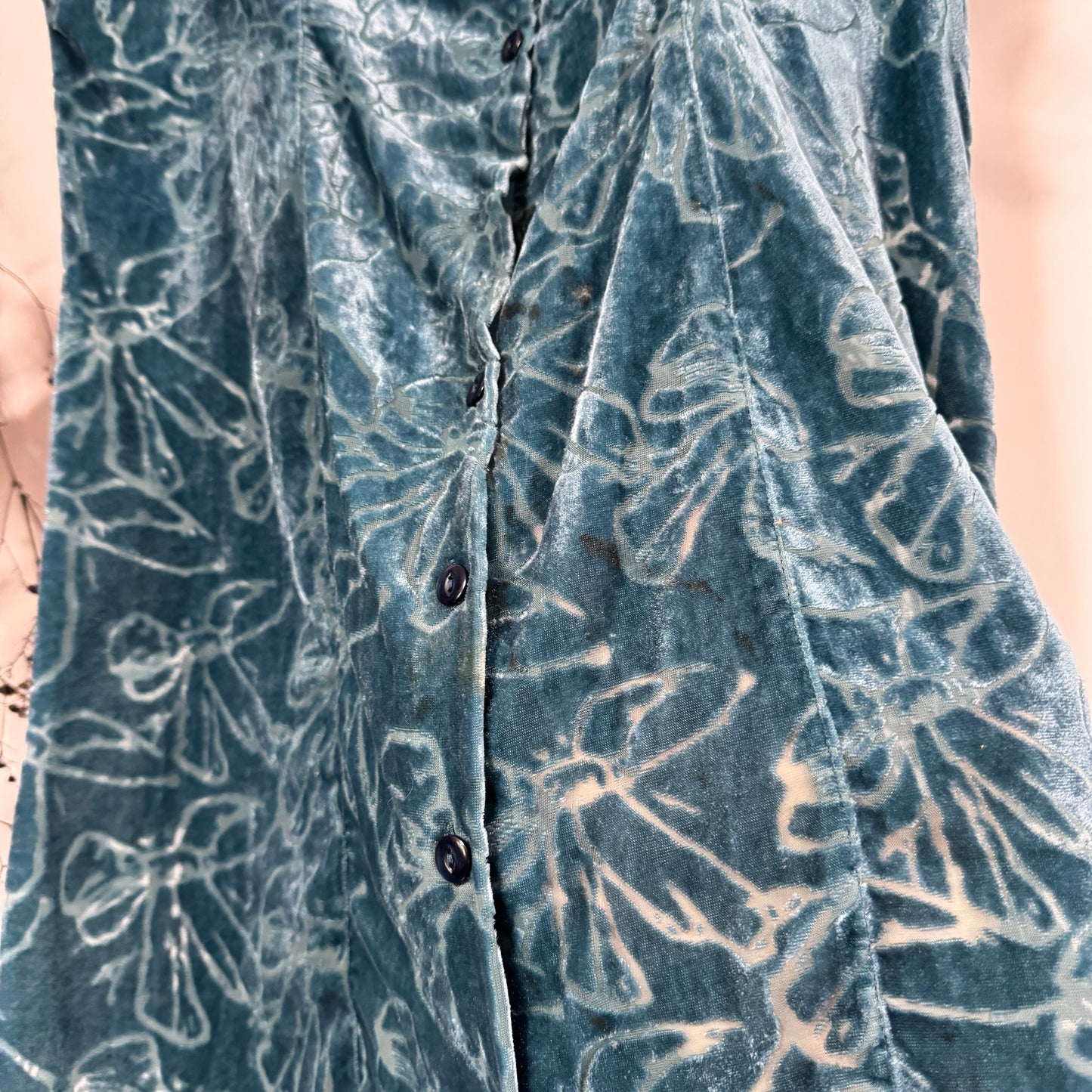 Blue velvet dress - size L