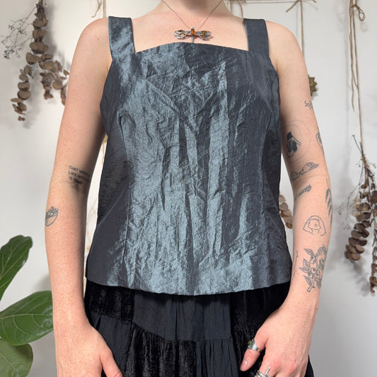 Grey metallic top - size M/L