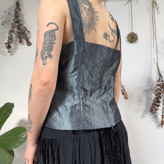 Grey metallic top - size M/L