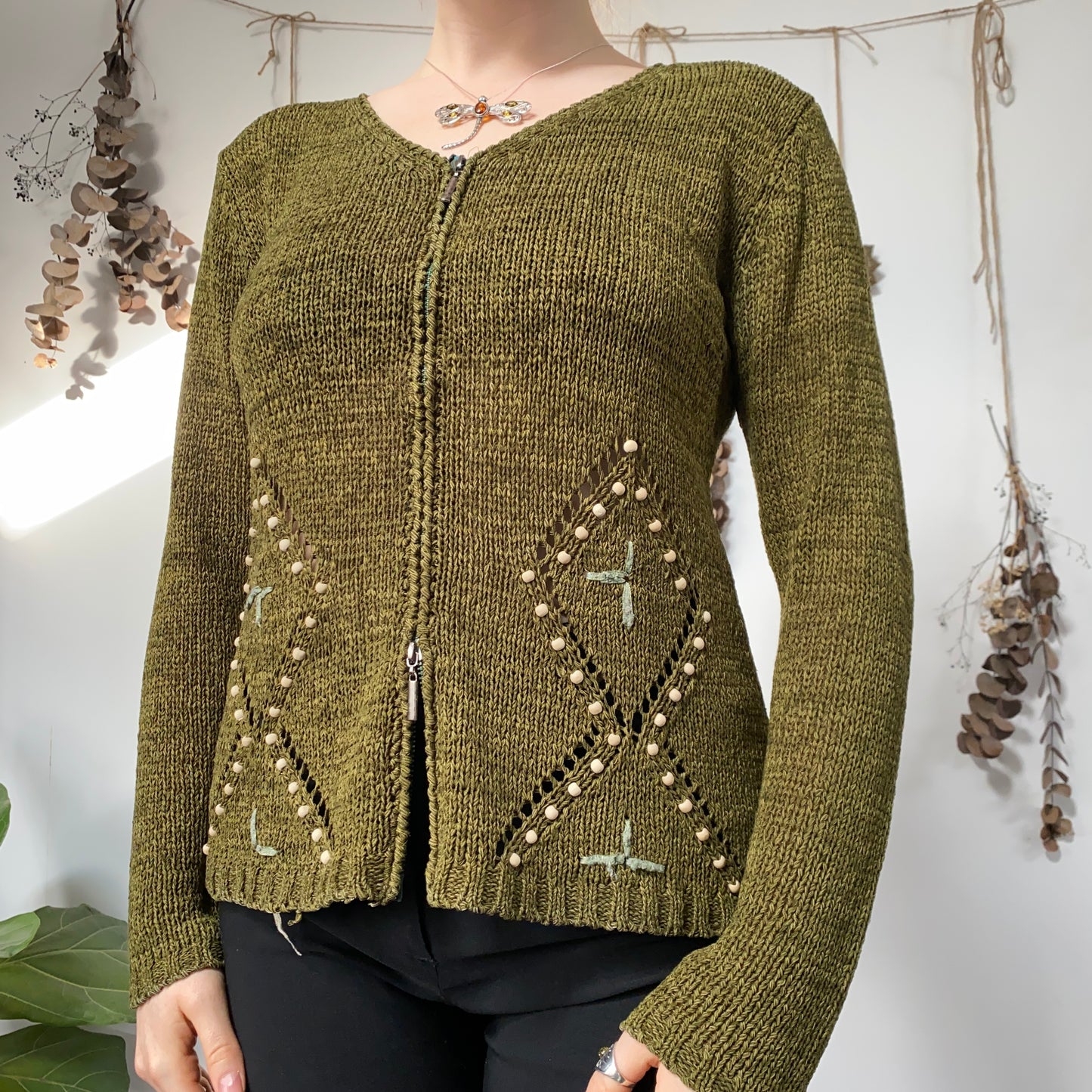 Moss green knit - size M/L