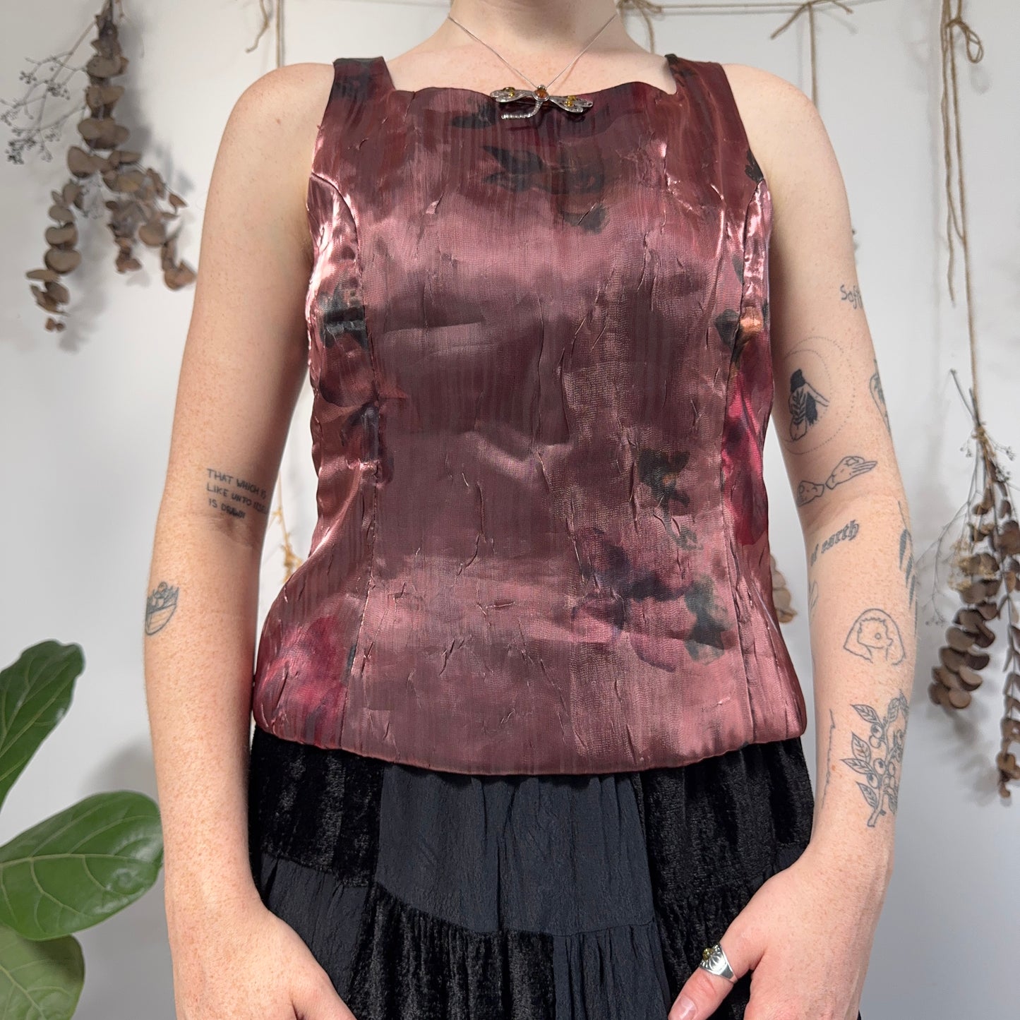 Grunge metallic top - size S/M