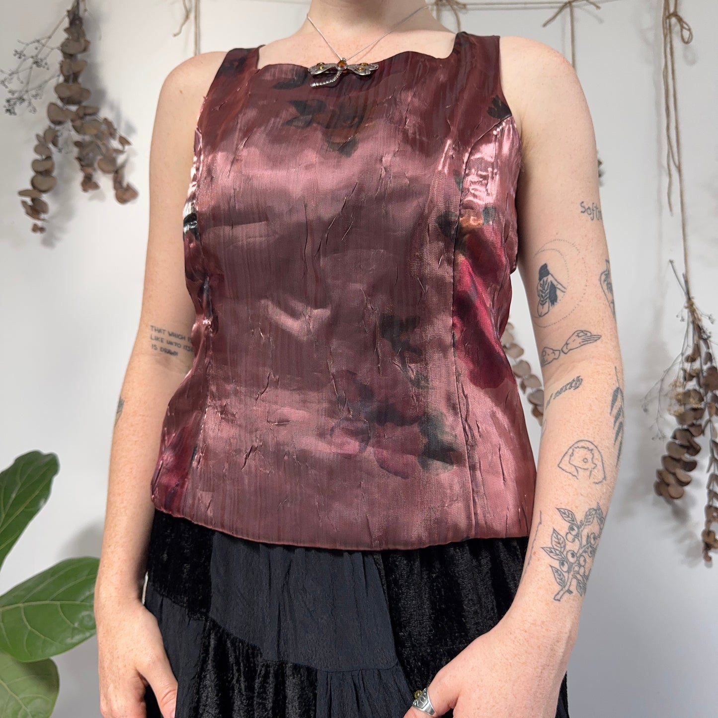 Grunge metallic top - size S/M
