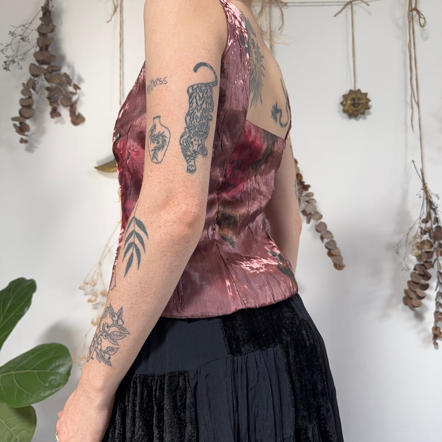 Grunge metallic top - size S/M