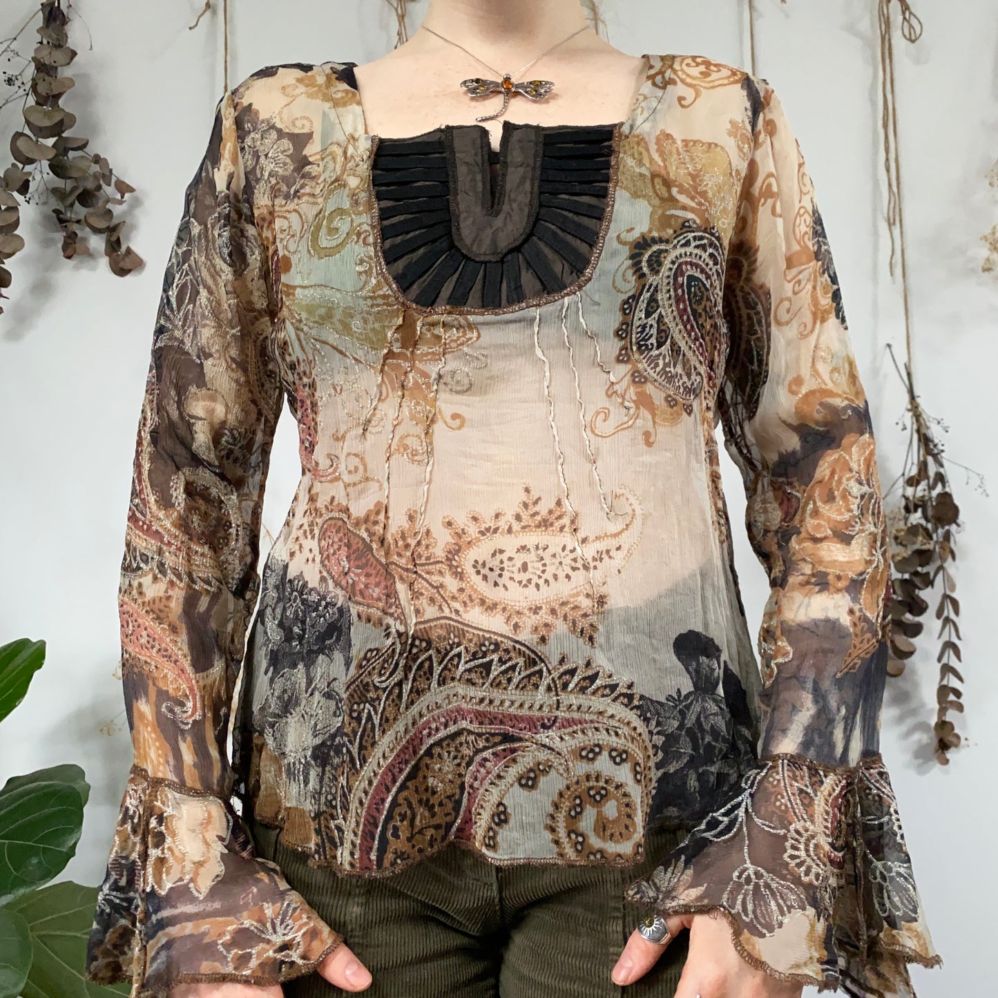 Earthy blouse - size L