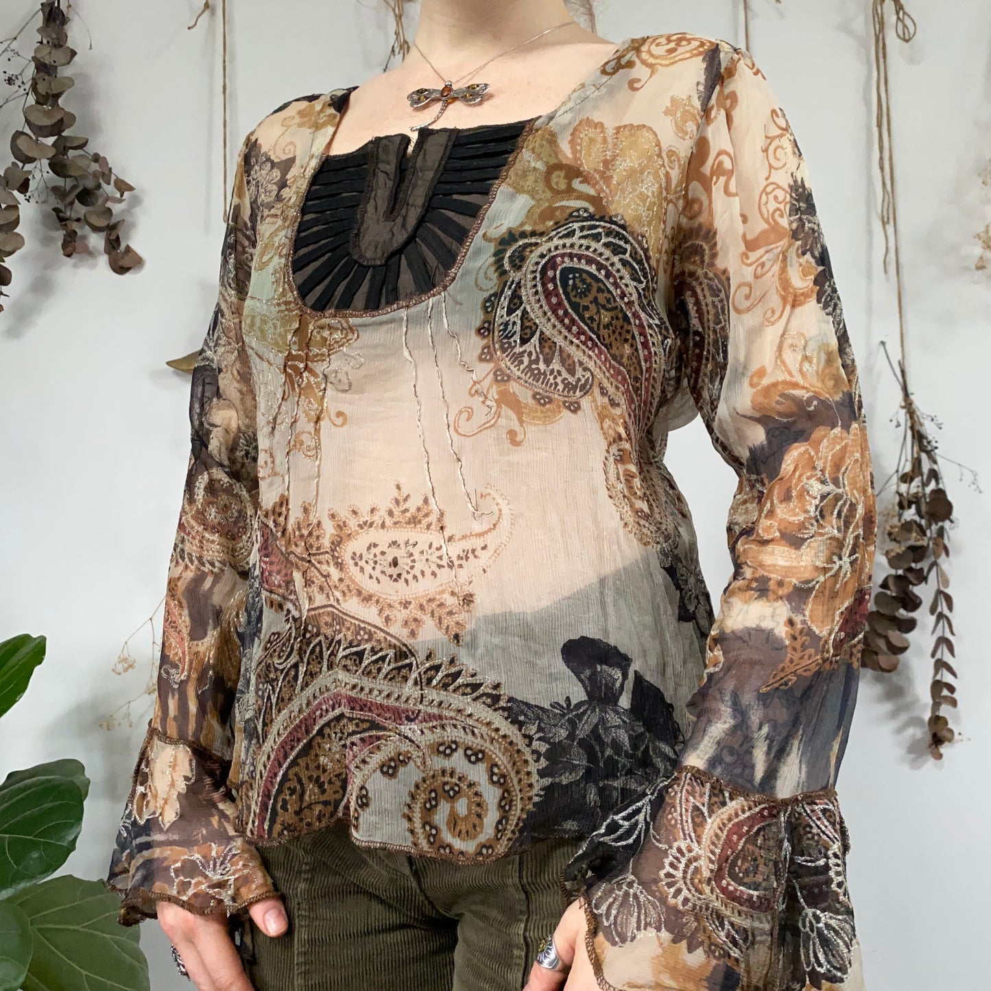 Earthy blouse - size L