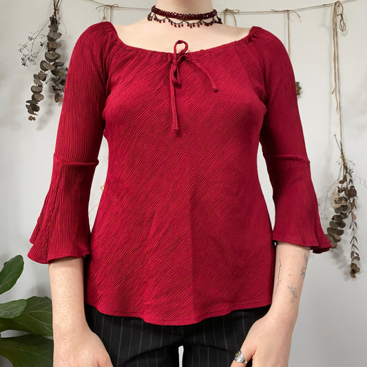 Wine red blouse - size M