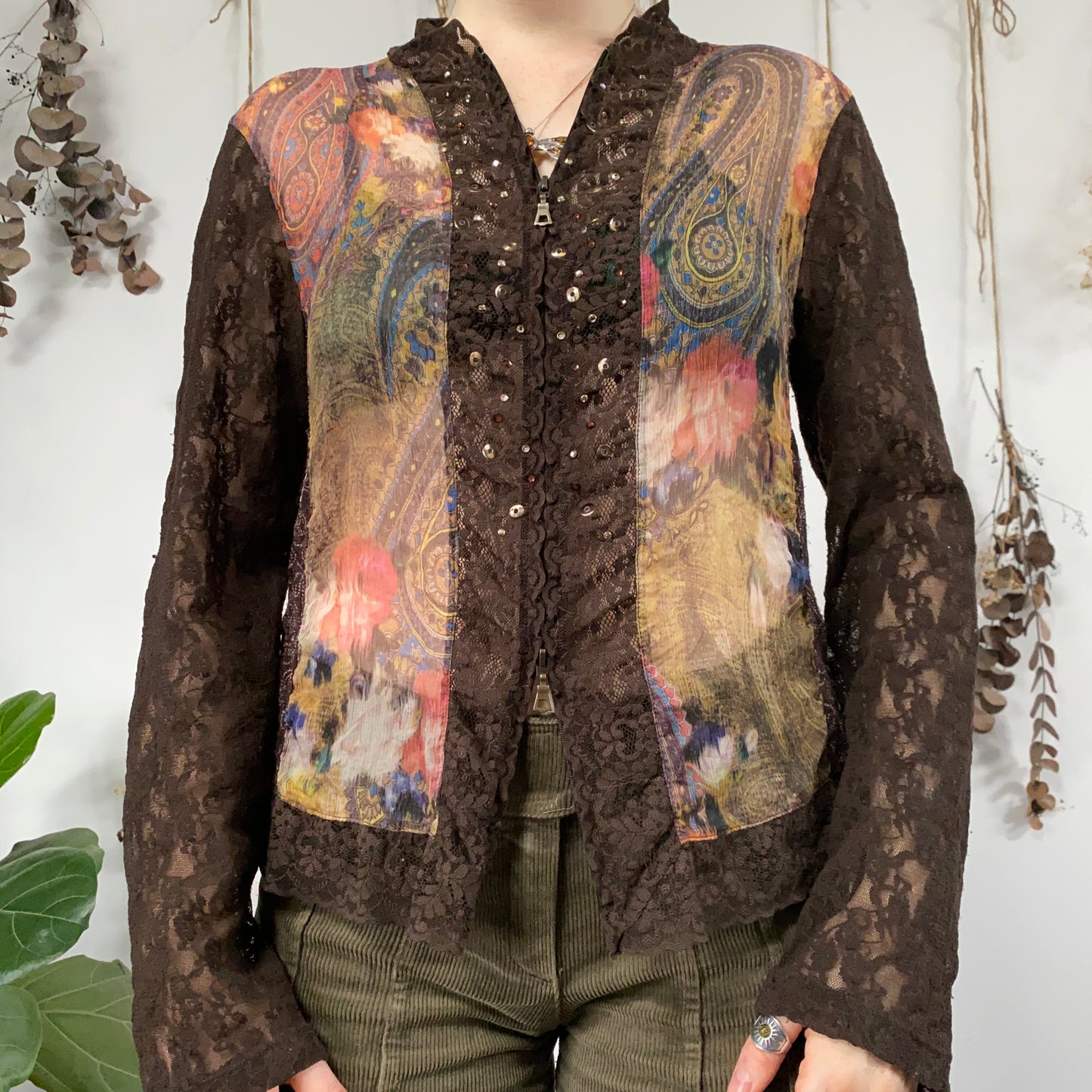 Earthy zip top - size L