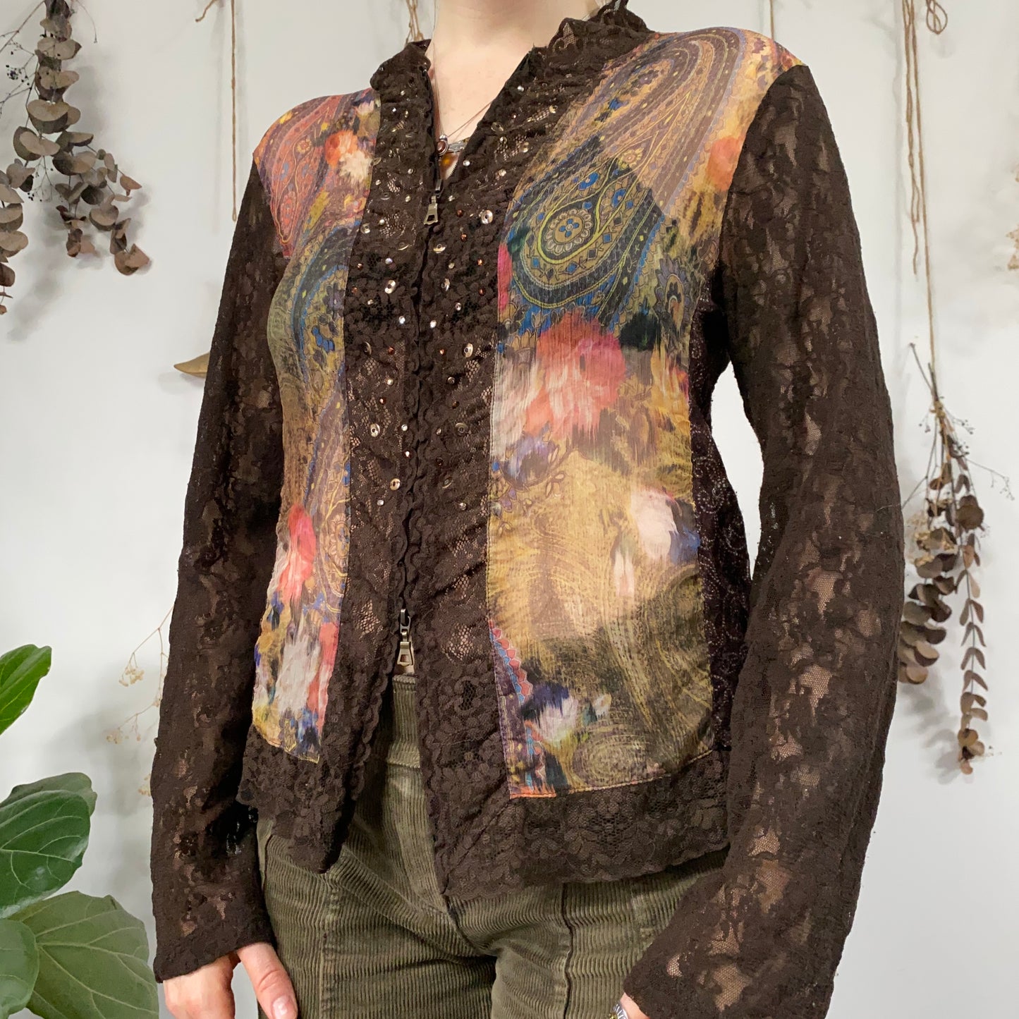 Earthy zip top - size L