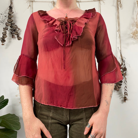 Ruffle blouse - size M/L