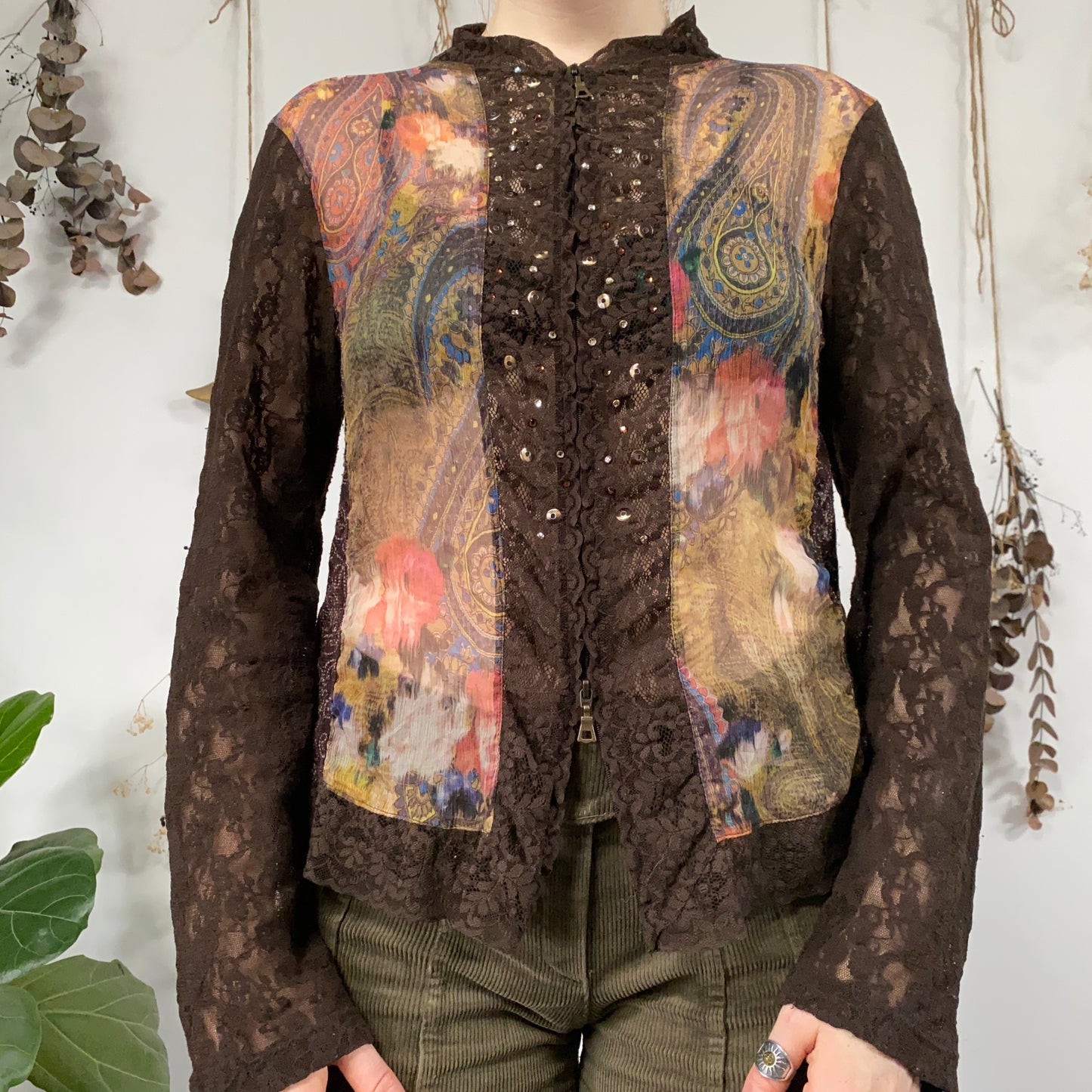 Earthy zip top - size L