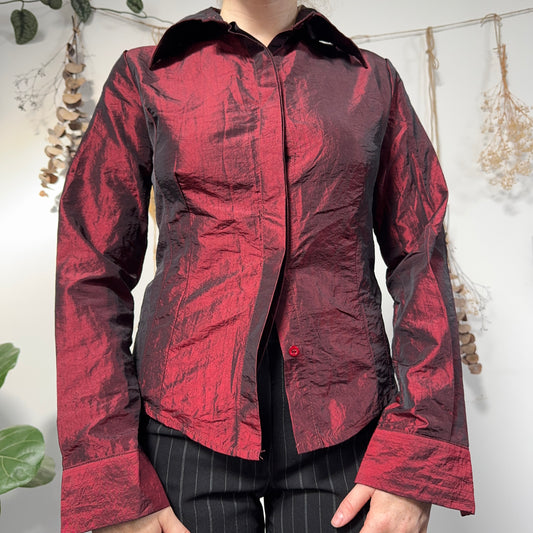 Red iridescent shirt - size S
