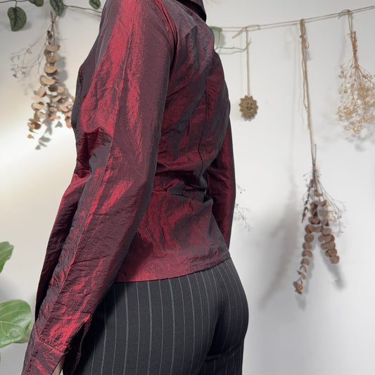 Red iridescent shirt - size S