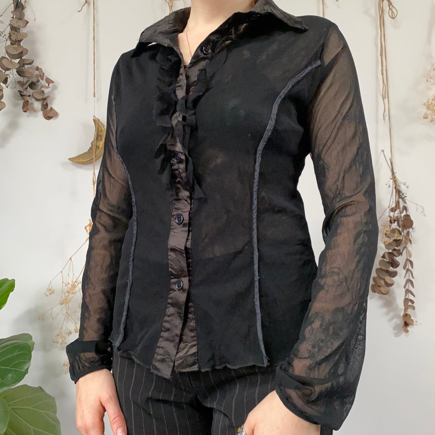 Black mesh shirt - size M/L