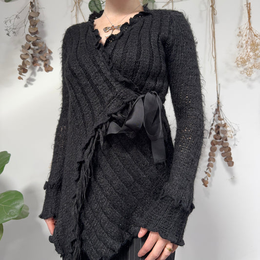 Black knit cardigan - size M