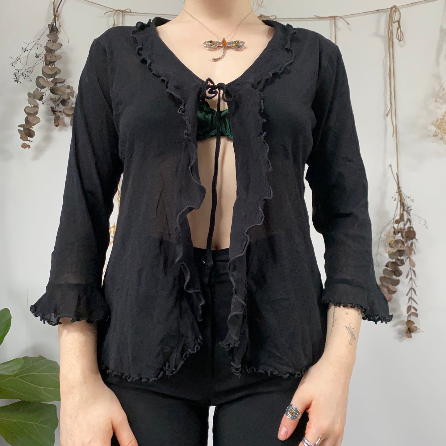 Black mesh top - size M/L