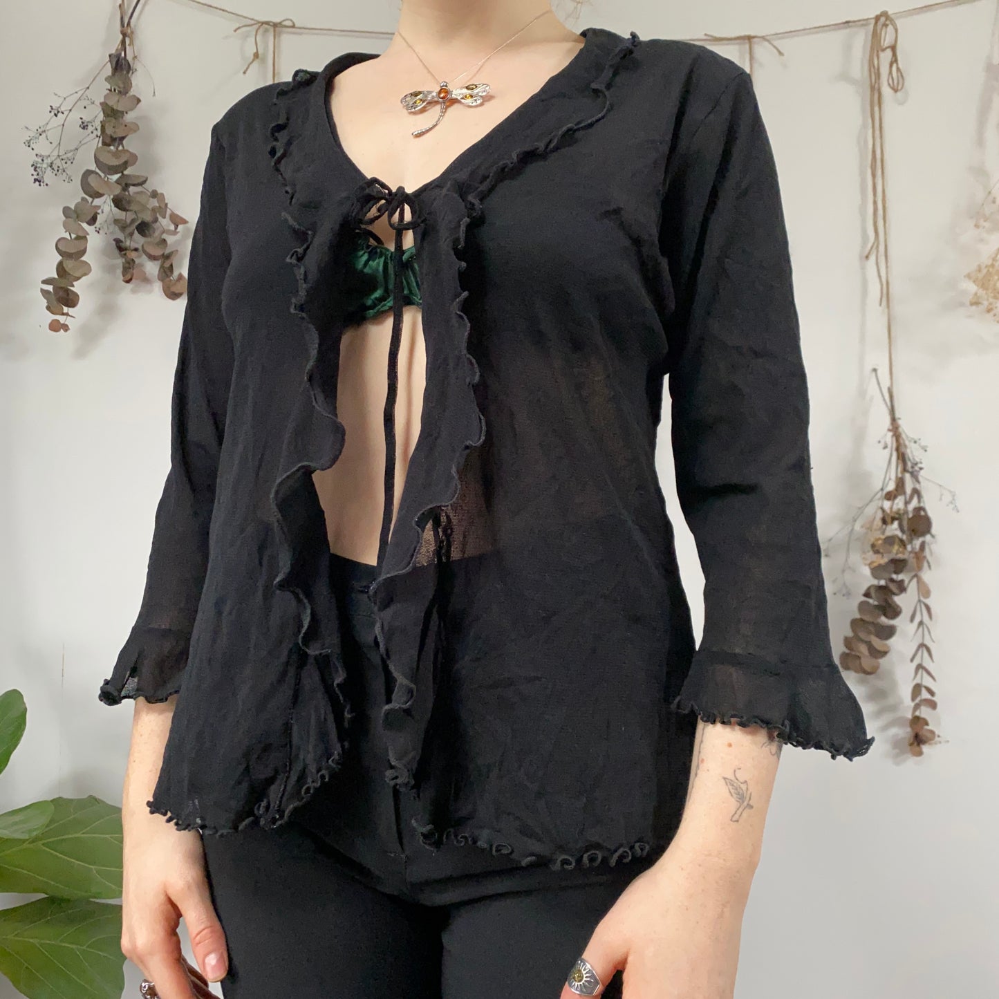 Black mesh top - size M/L