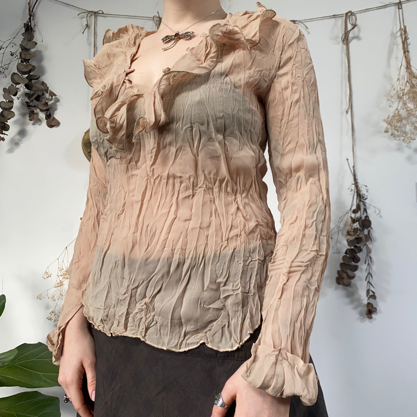 Crinkle blouse - size M