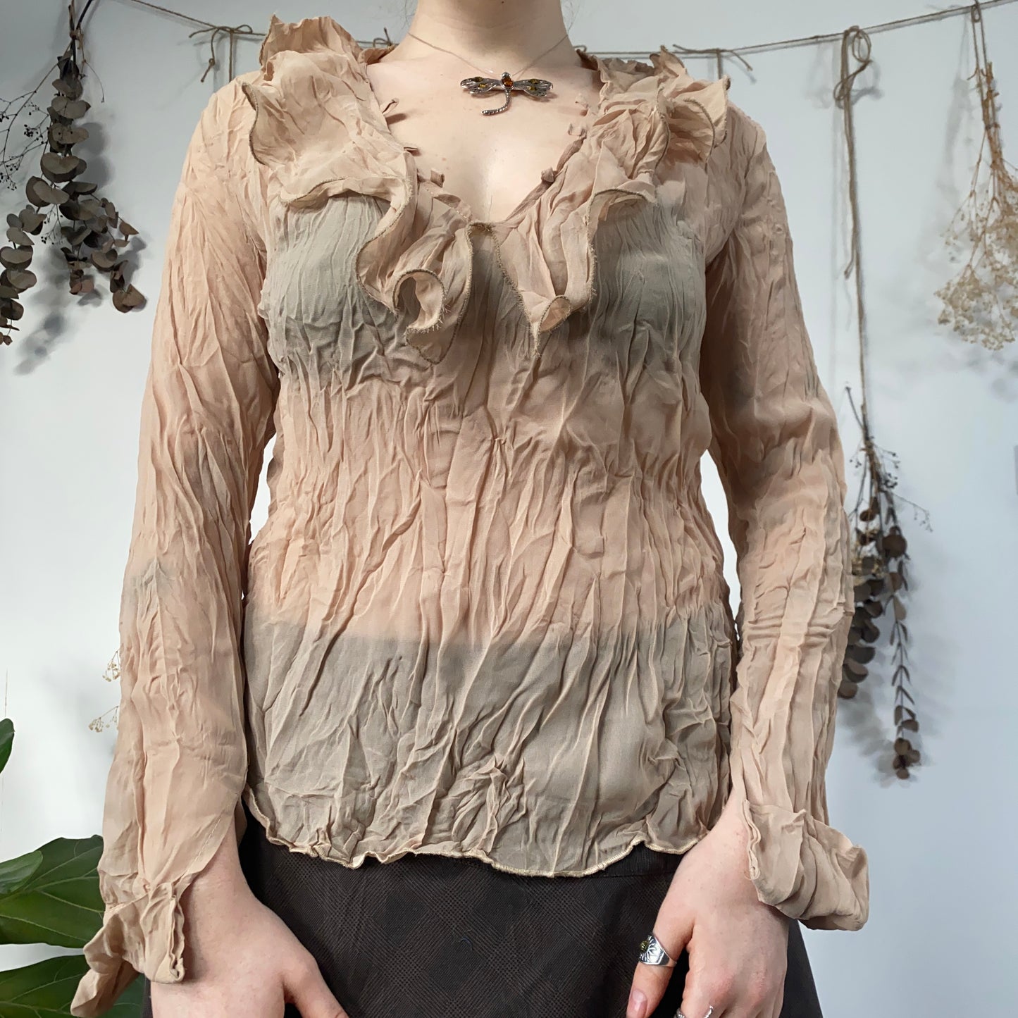 Crinkle blouse - size M