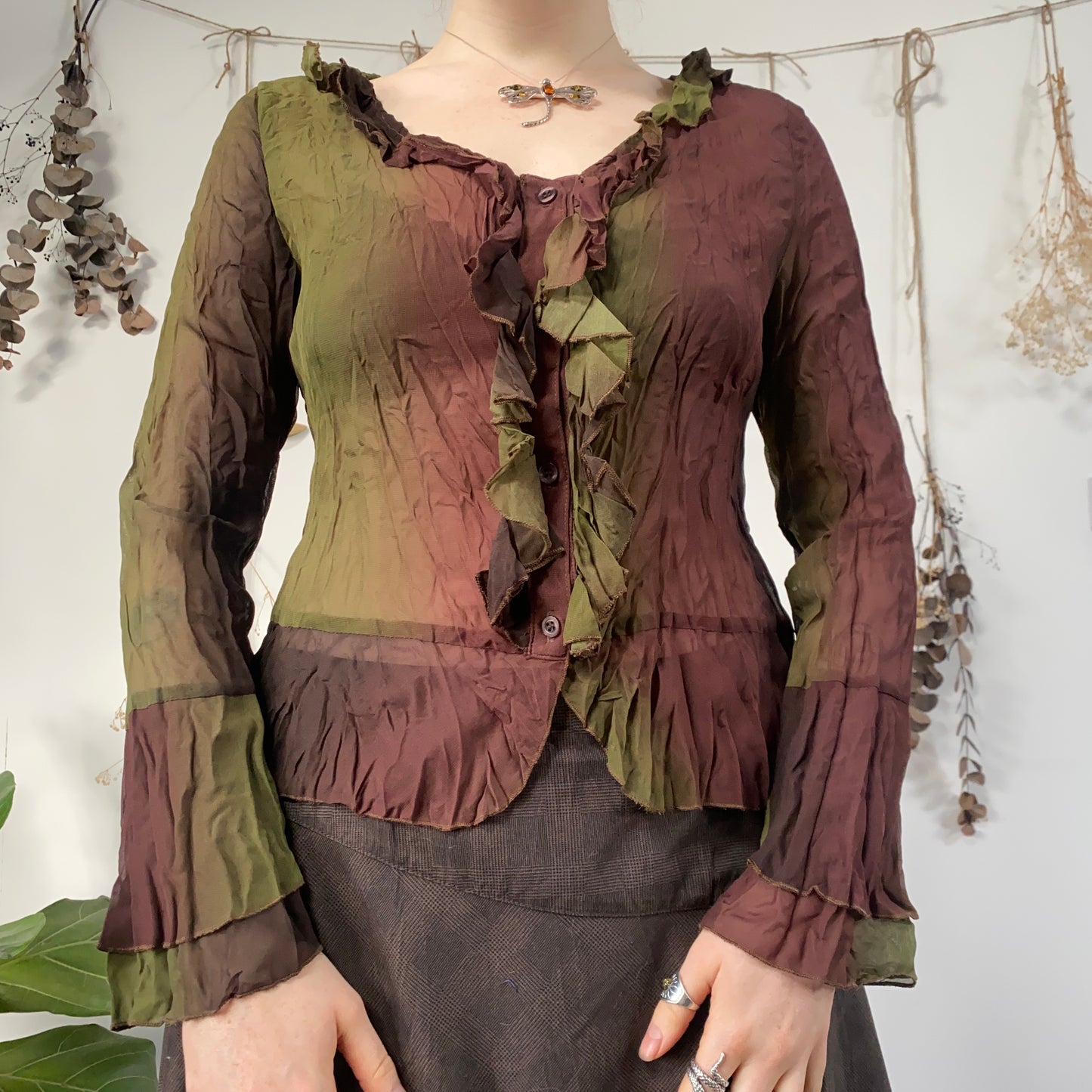 Earthy grunge top - size M