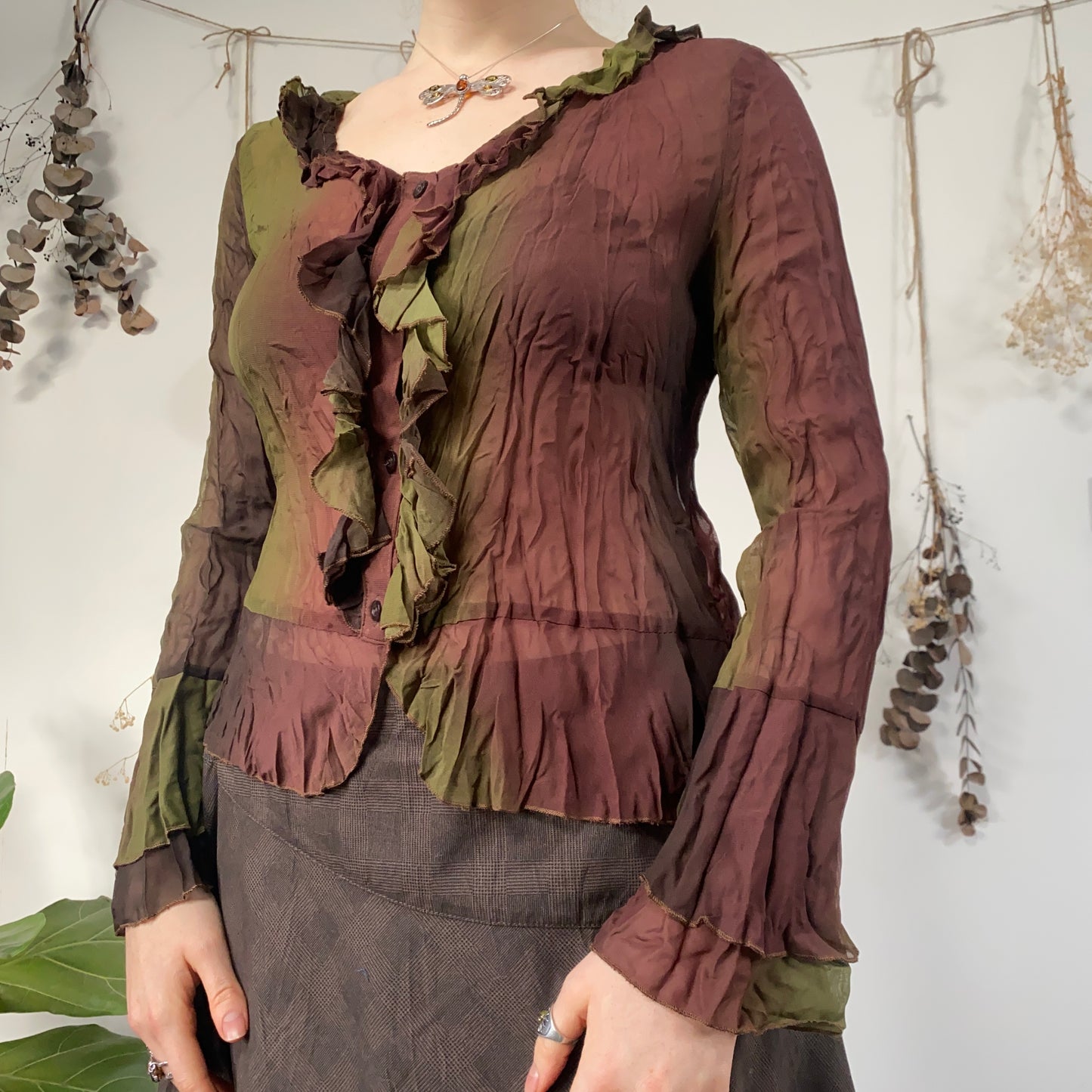 Earthy grunge top - size M