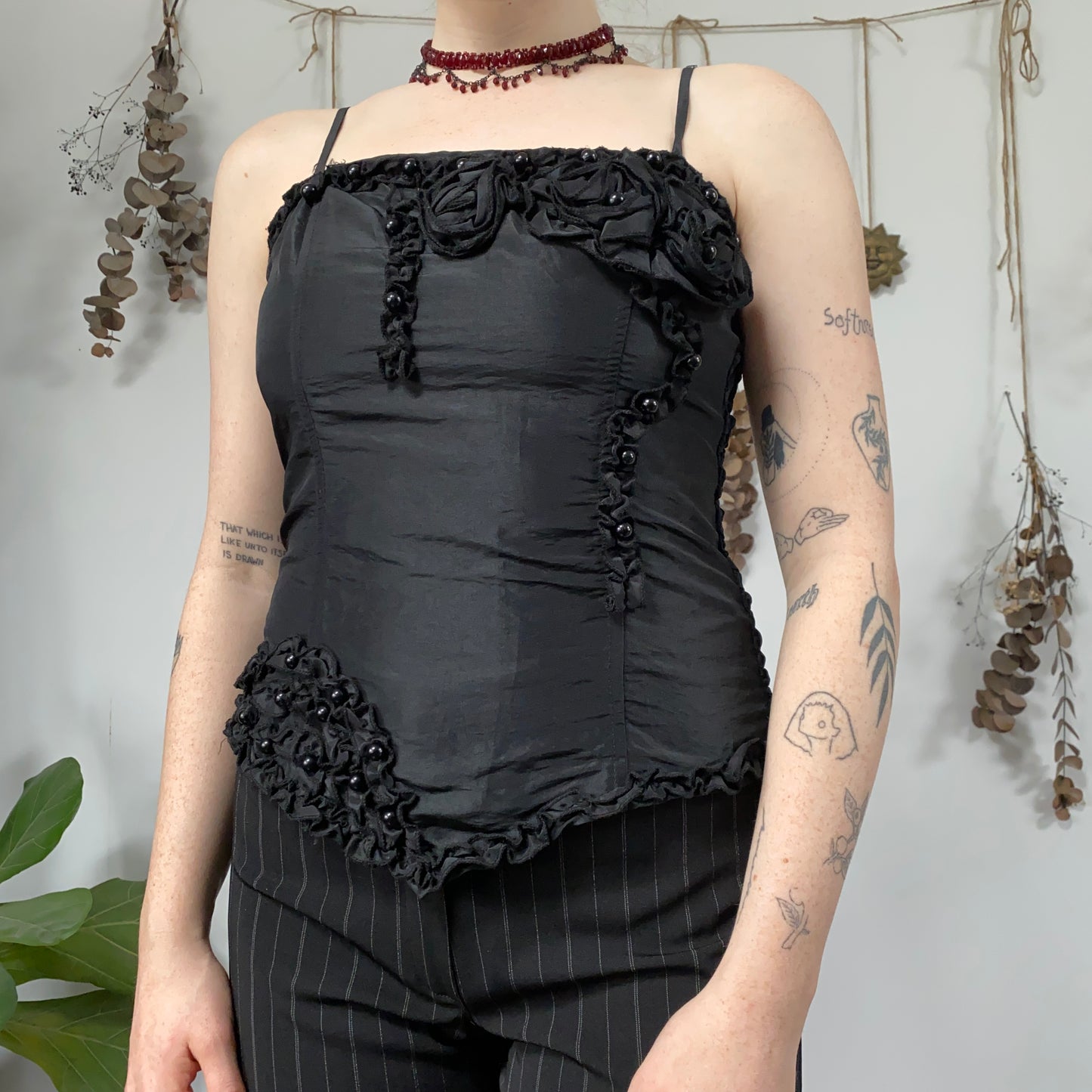 Black corset top - size M