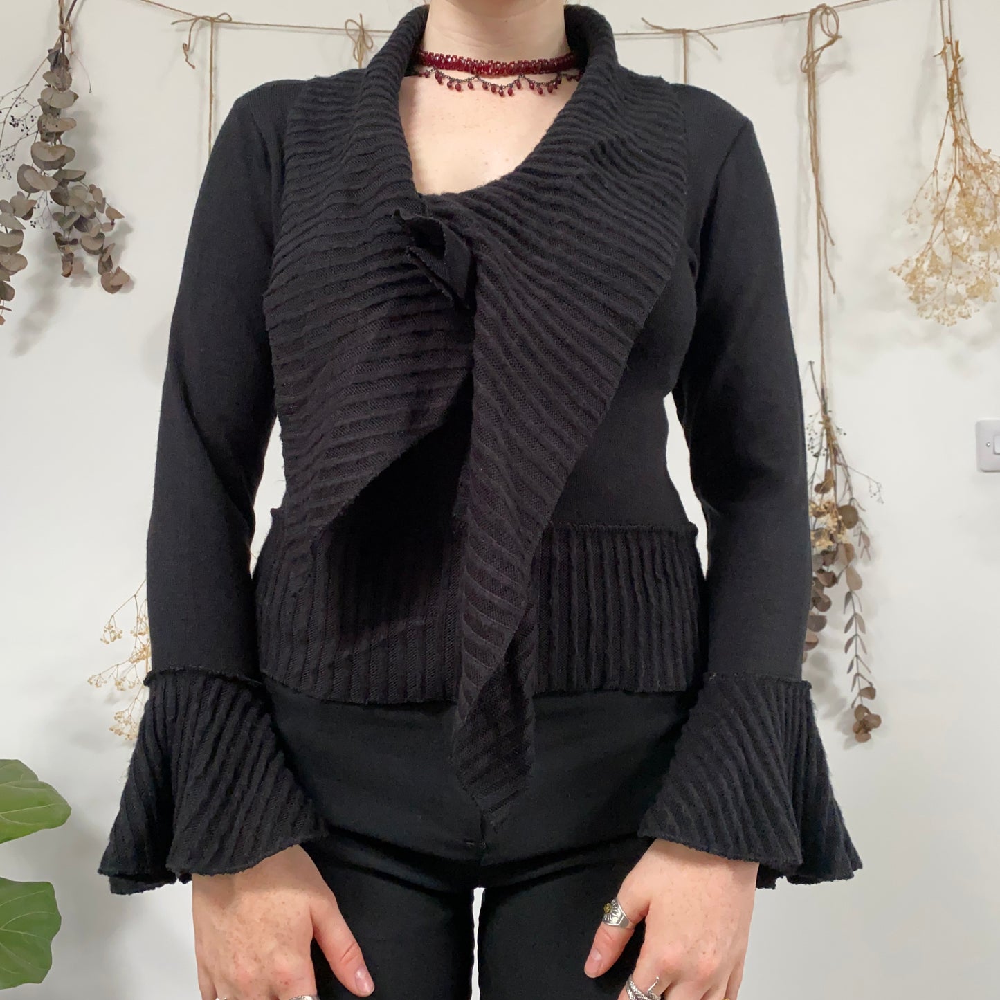Black knit top - size M