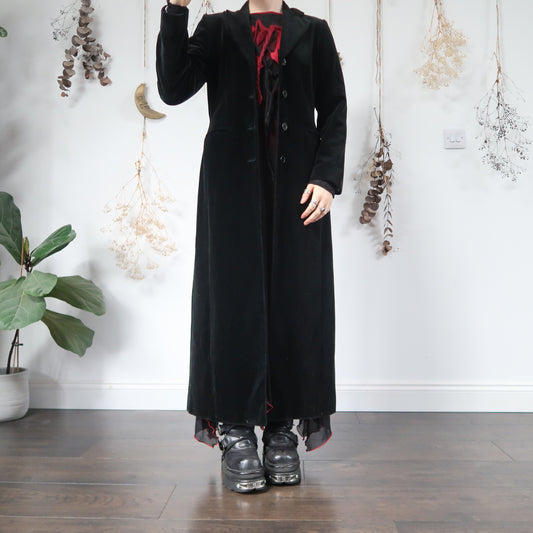 Black velvet coat - size M