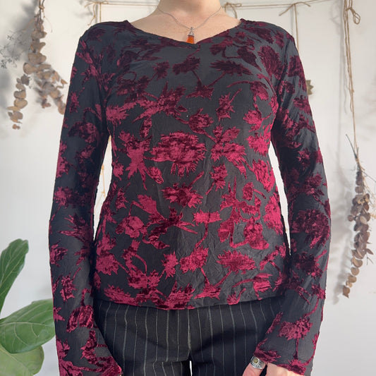Mesh velvet top - size M/L