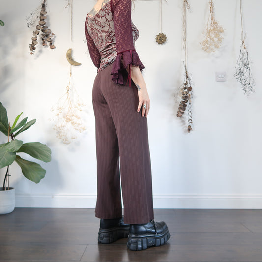 Brown stripe trousers - size S/M