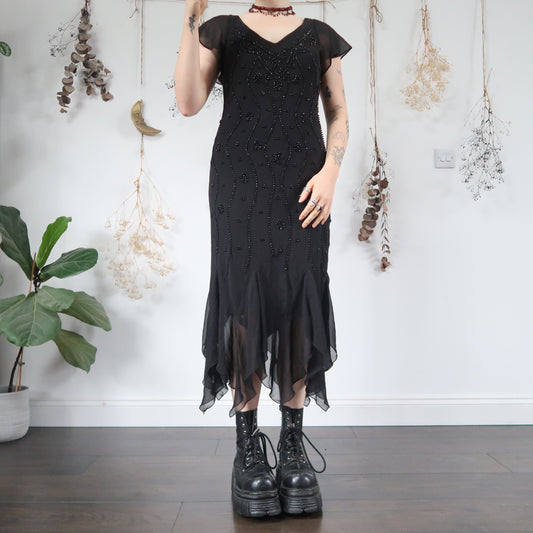 Black floaty dress - size M