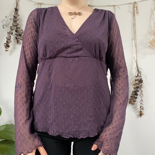 Purple mesh top - size XL/XXL