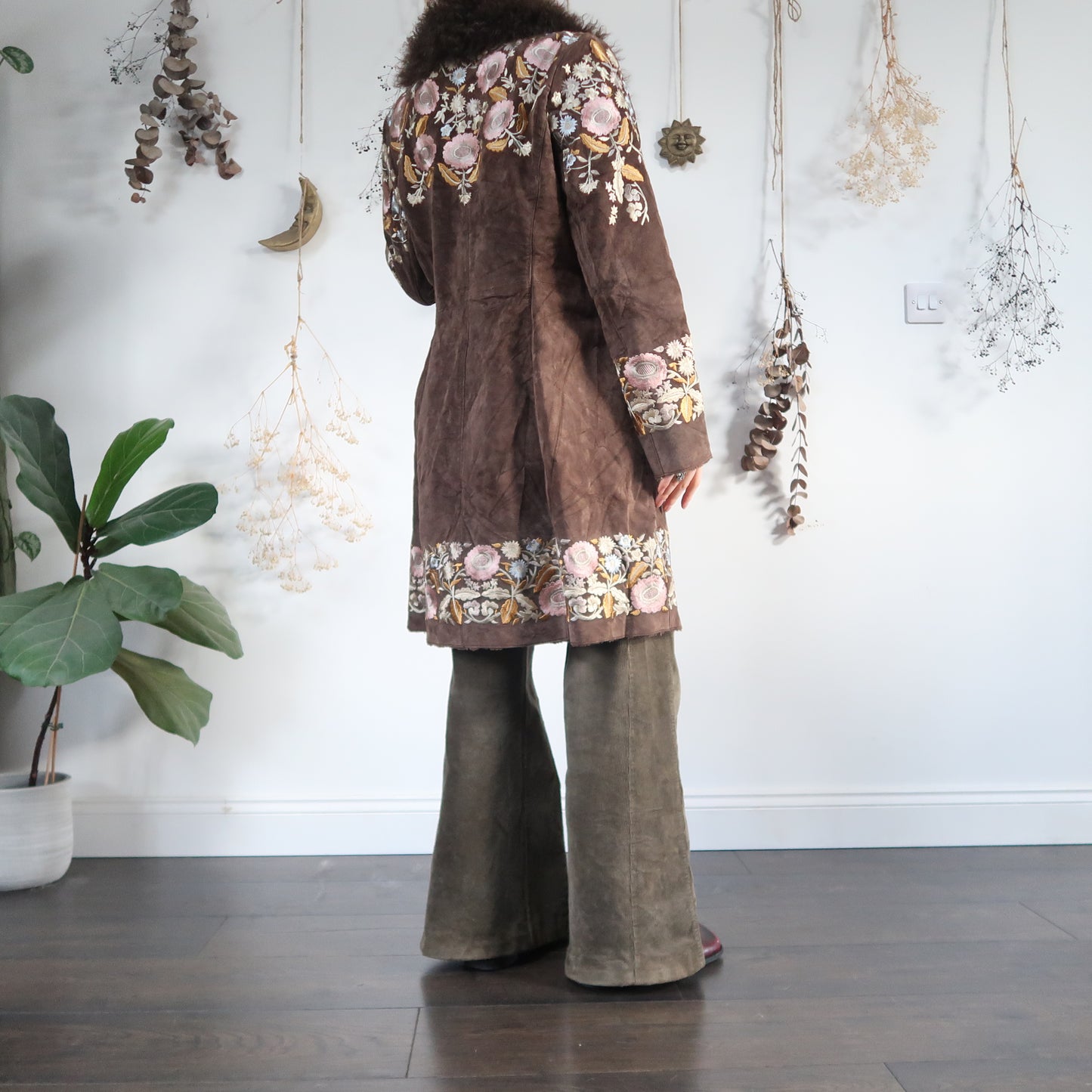 1960s embroidered afghan coat - size M