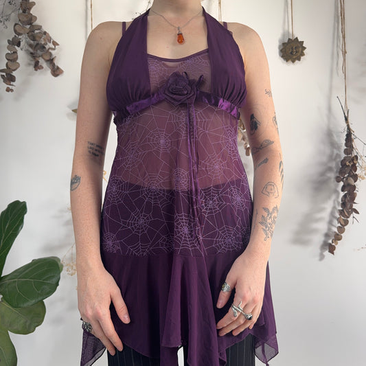 Witchy purple slip dress - size S/M
