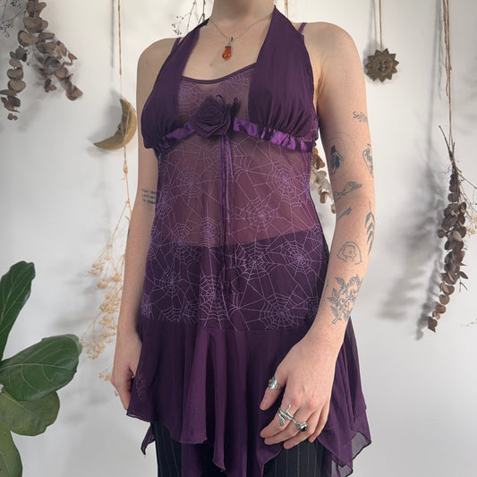 Witchy purple slip dress - size S/M