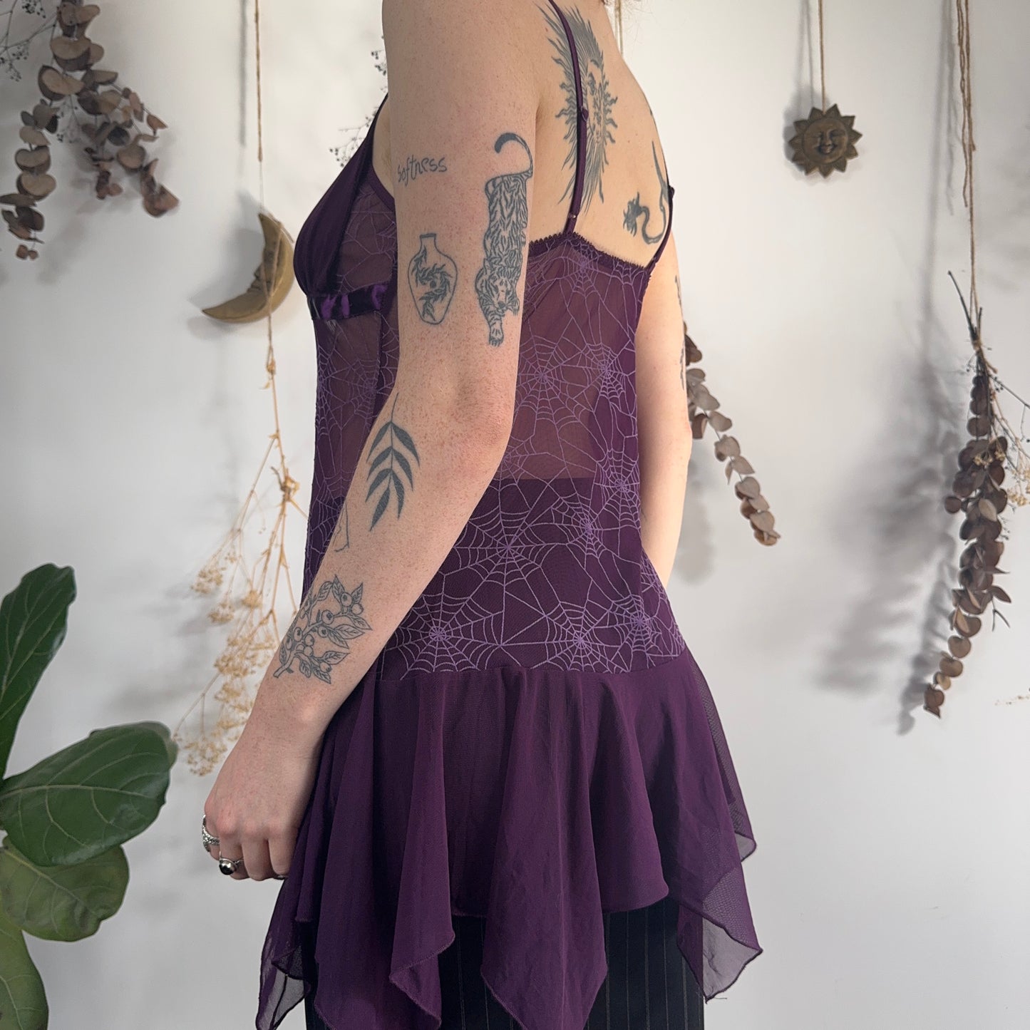 Witchy purple slip dress - size S/M