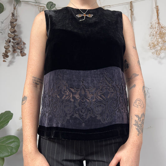 Velvet top - size M