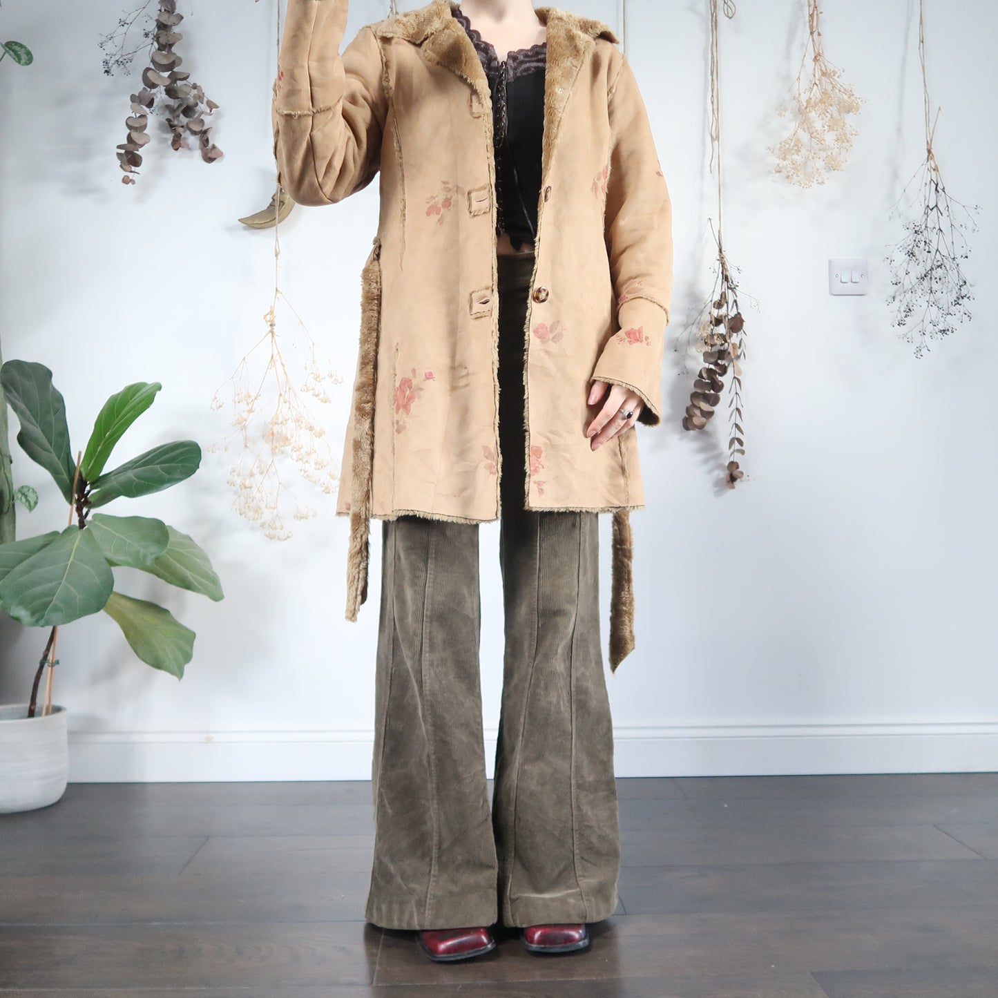 Faux sheepskin coat - size M/L