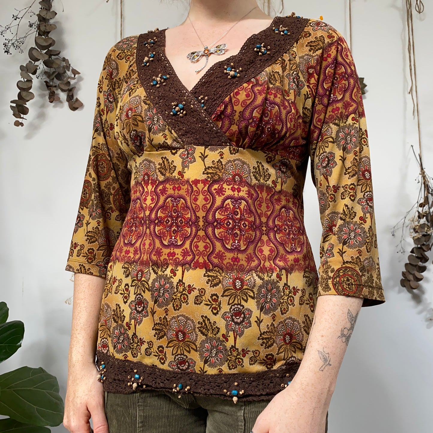 Earthy mesh top - size M/L