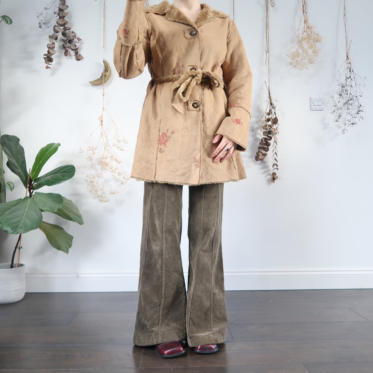 Faux sheepskin coat - size M/L