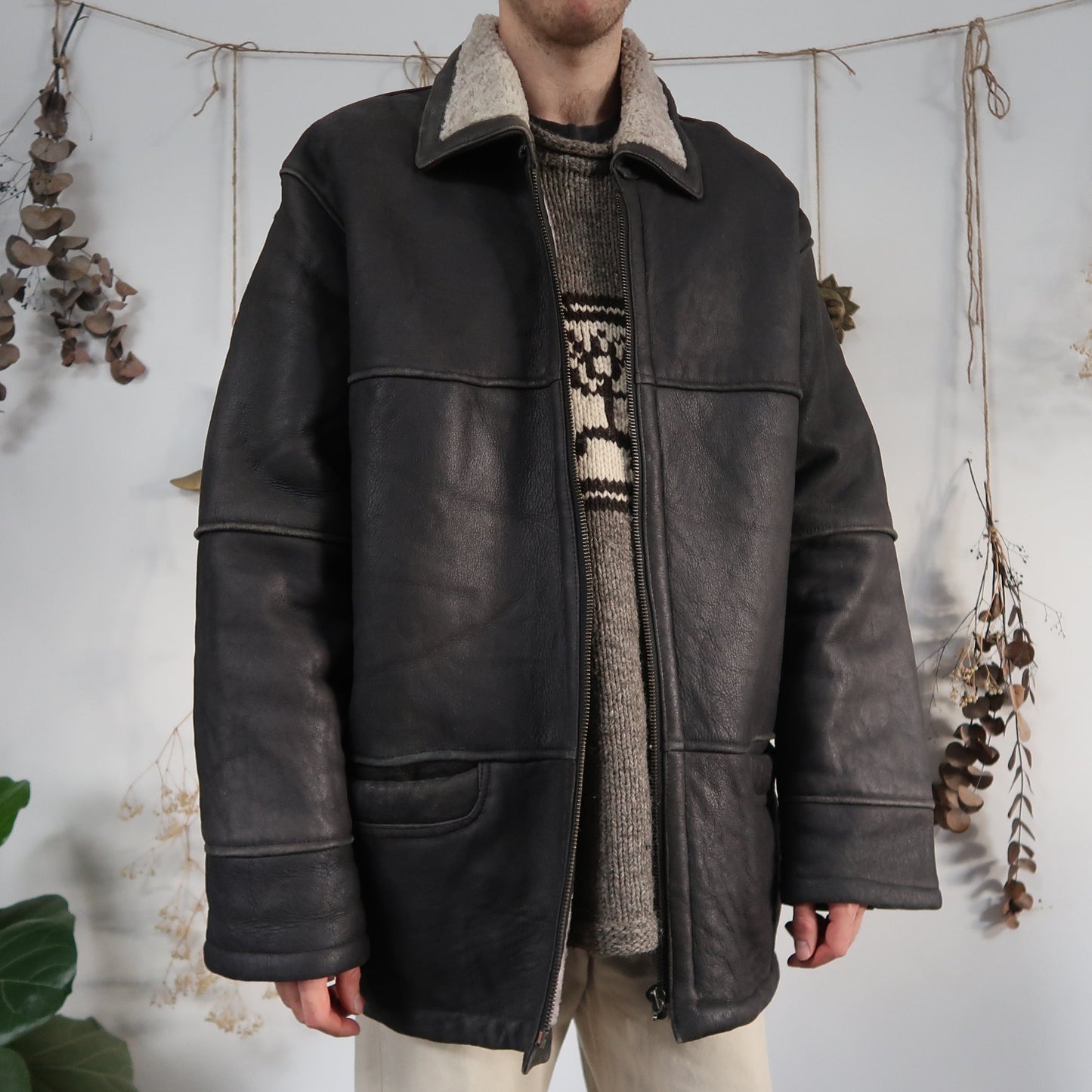 Sheepskin coat - size XL/XXL