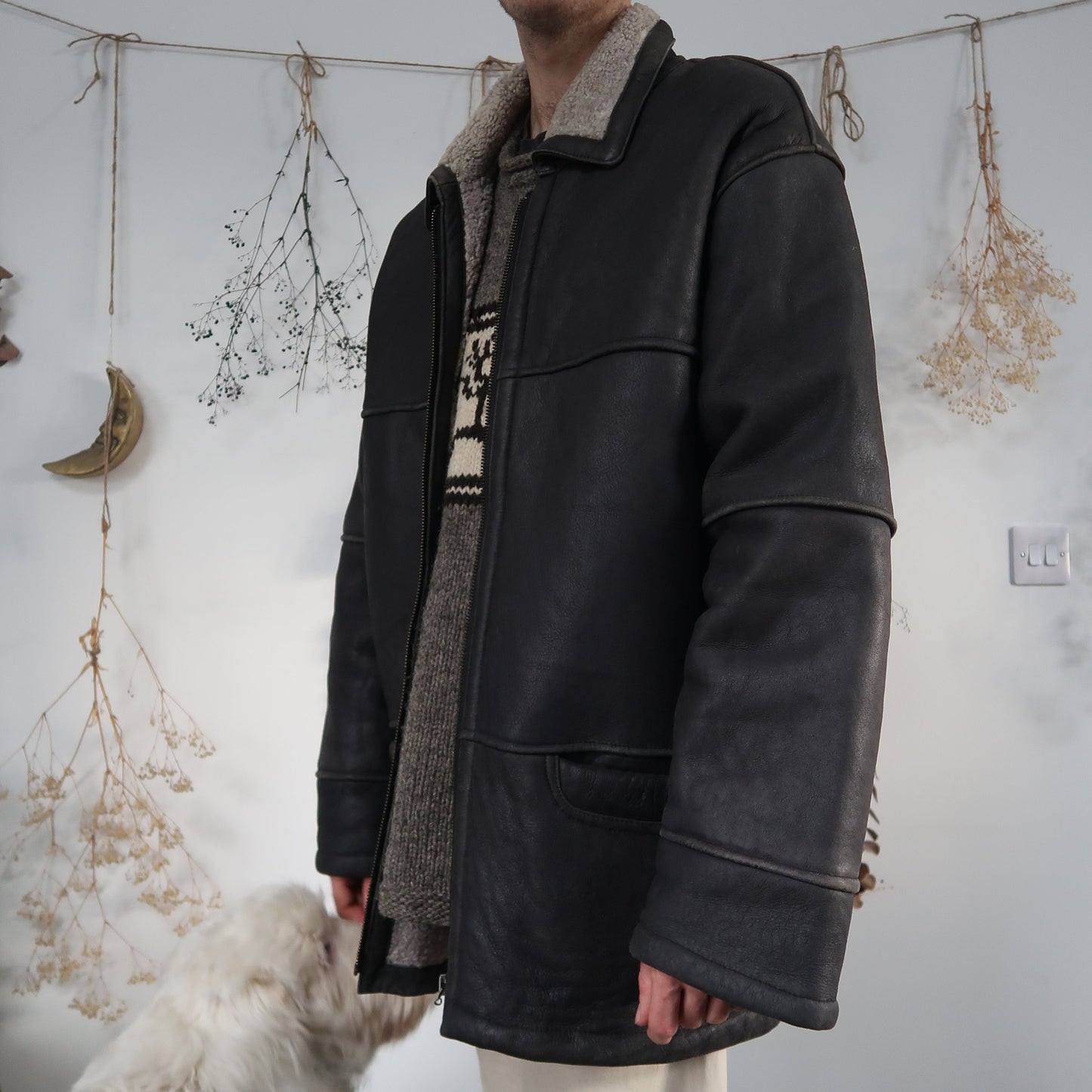 Sheepskin coat - size XL/XXL